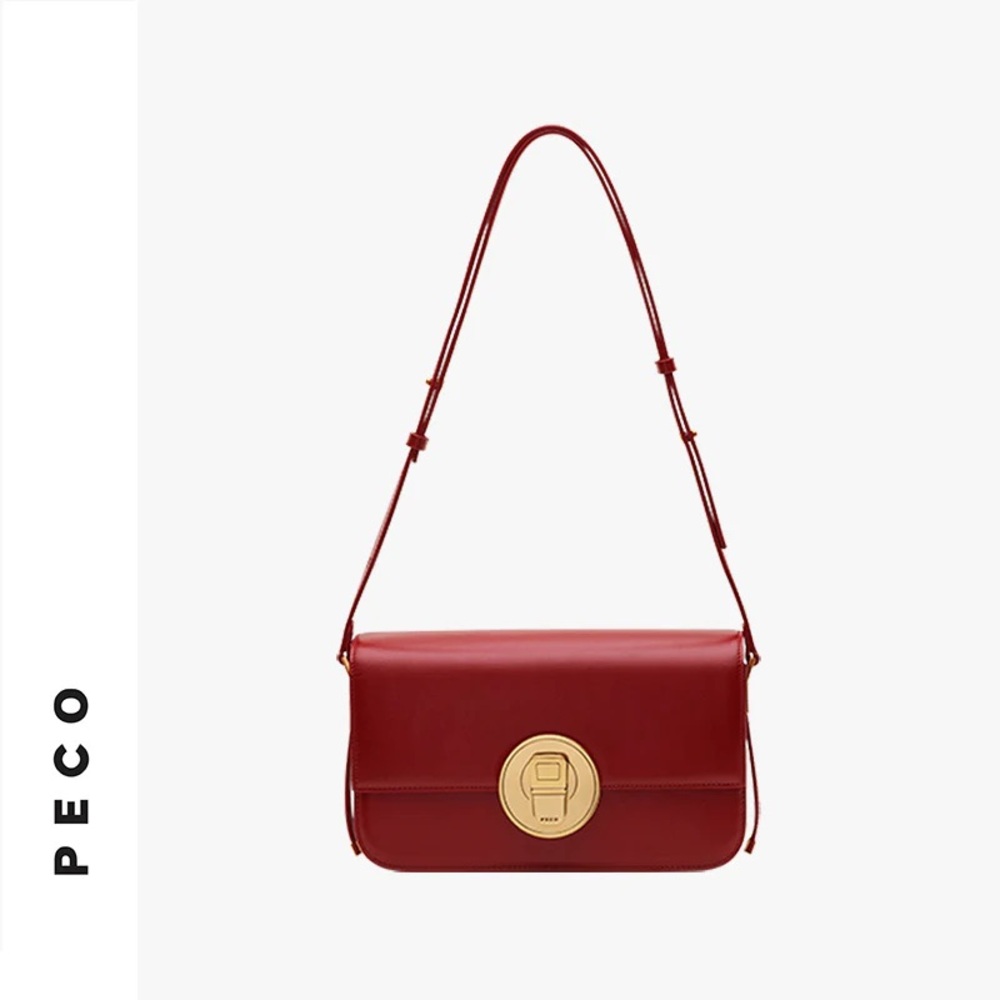 Peco leather baguette bag